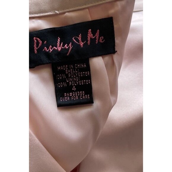 Vintage Pinky & Me Skirt Womens Size 4 Pink Formal Satin Long Maxi Lined Back - Picture 5 of 13